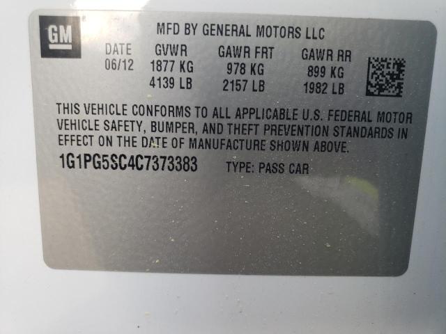 1G1PG5SC4C7373383 Chevrolet Cruze Lt 2012. Фото: 9