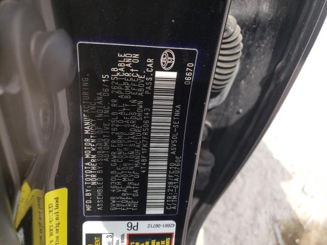 2015 TOYOTA CAMRY-LE 4T4BF1FK7FR506143