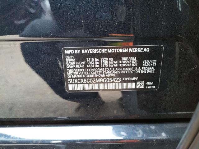 2021 BMW X7 M50I 5UXCX6C02M9G05423