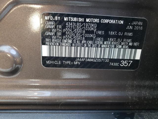 2016 MITSUBISHI OUTLANDER JA4AP3AW4GZ057130