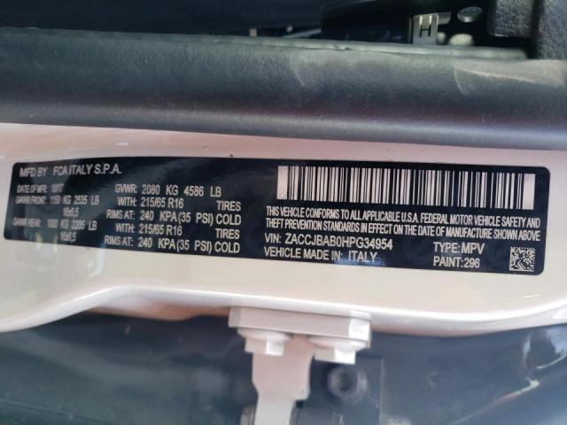 2017 JEEP RENEGADE S ZACCJBAB0HPG34954