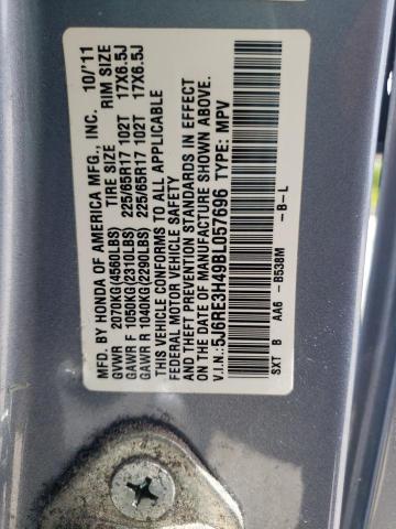 5J6RE3H49BL057696 Honda Cr-V Se 2011. Фото: 9