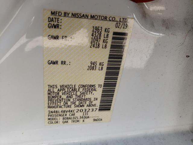 1N4BL4BV4KC203237 Nissan ALTIMA S