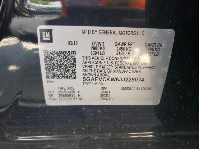 2018 BUICK ENCLAVE AV 5GAEVCKW6JJ228074