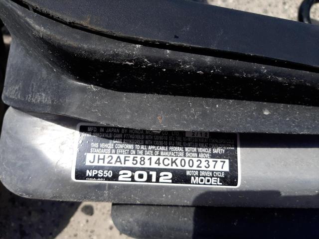2012 HONDA NPS50 JH2AF5814CK002377