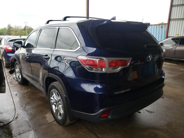 VIN 5TDDKRFH3ES062316 2014 Toyota Highlander, Limited no.3