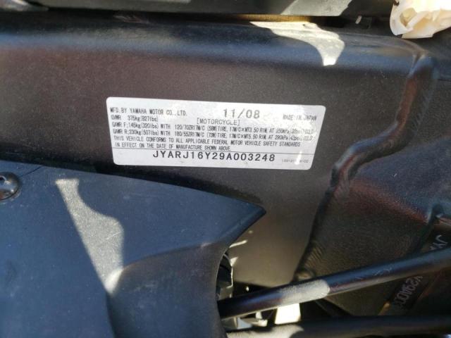 2009 YAMAHA YZFR6 C JYARJ16Y29A003248