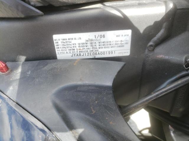 2006 YAMAHA YZFR6 L JYARJ12E06A001991