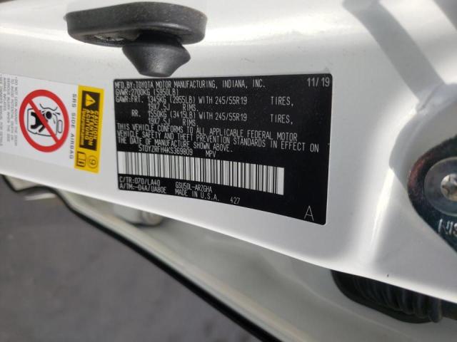 2019 TOYOTA HIGHLANDER 5TDYZRFH4KS369809