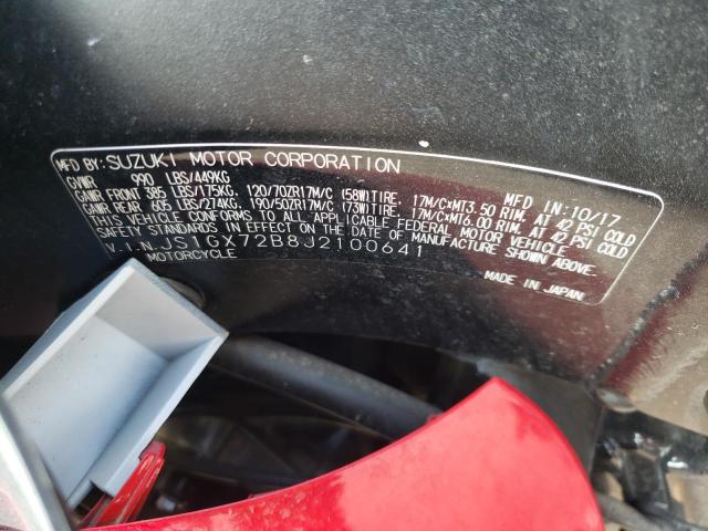 2018 SUZUKI GSX1300 RA JS1GX72B8J2100641