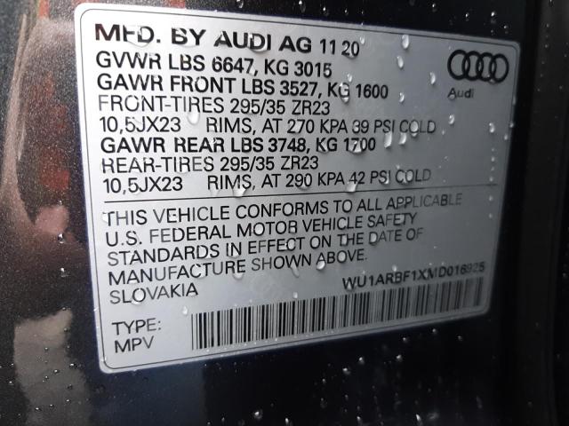 2021 AUDI RS Q8 WU1ARBF1XMD016925