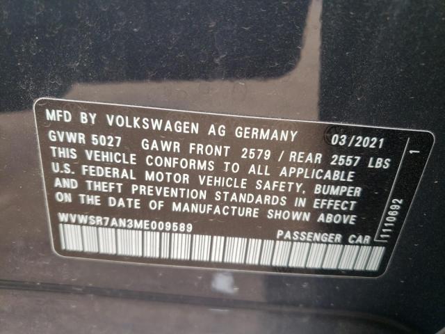 2021 VOLKSWAGEN ARTEON SEL WVWSR7AN3ME009589