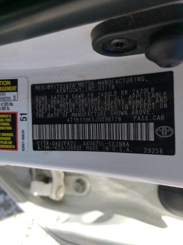 2018 TOYOTA UK 4T1B11HK5JU096778