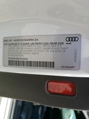 2021 AUDI TT TRUAEAFV9M1002530