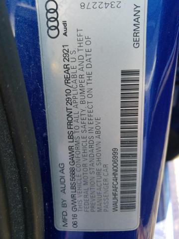 2017 AUDI S6 PRESTIG WAUHFAFC4HN006999