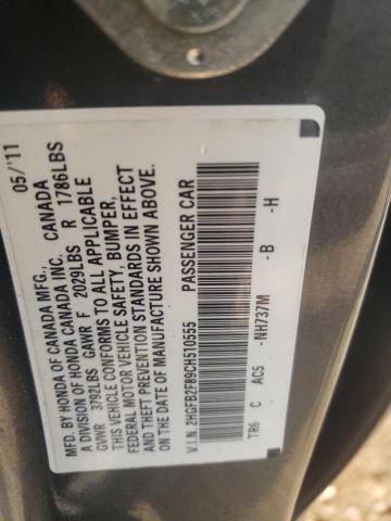 2HGFB2F89CH510555 Honda Civic Ex 2012. Фото: 9
