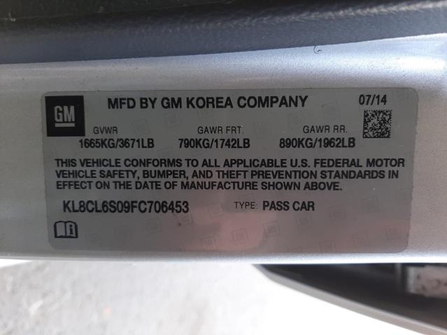 2015 CHEVROLET SPARK EV 2 KL8CL6S09FC706453