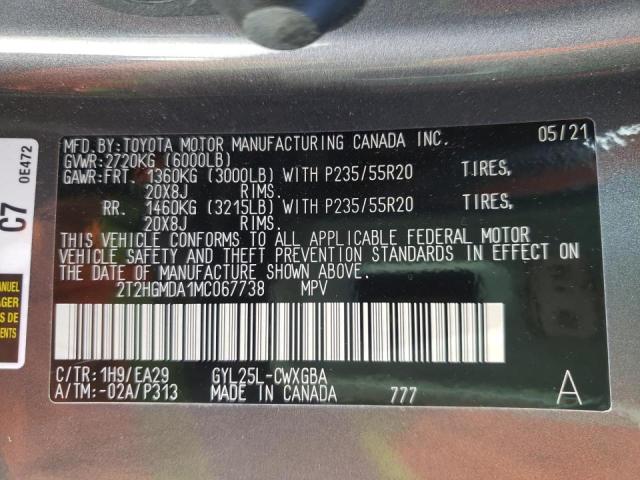 2021 LEXUS RX 450H 2T2HGMDA1MC067738