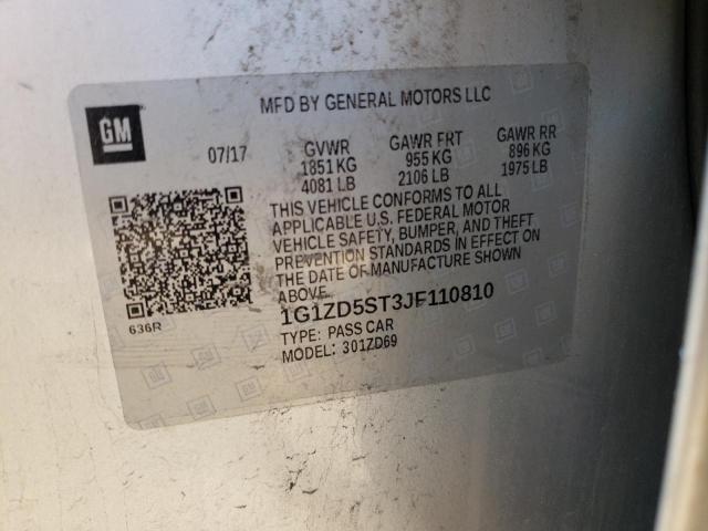 2018 CHEVROLET MALIBU LT - 1G1ZD5ST3JF110810