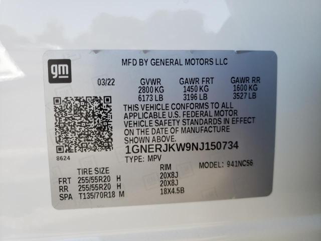 2022 CHEVROLET TRAVERSE R 1GNERJKW9NJ150734