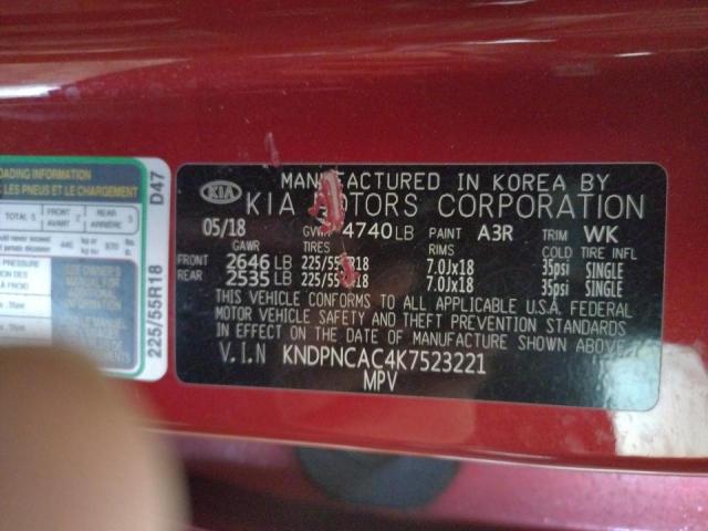KNDPNCAC4K7523221 KIA Sportage Ex
