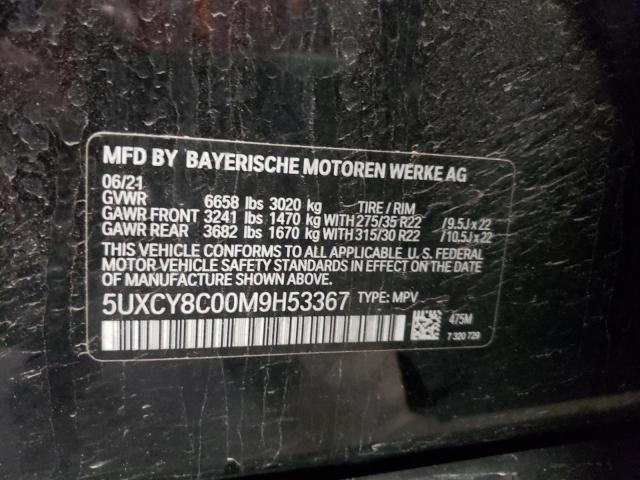2021 BMW X6 M50I 5UXCY8C00M9H53367