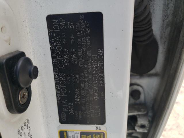 KNAGM4A71C5281218 Kia Optima Lx 2012. Фото: 9