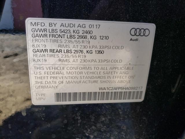 VIN WA1C2AFP5HA098217 2017 Audi Q5, Premium no.10