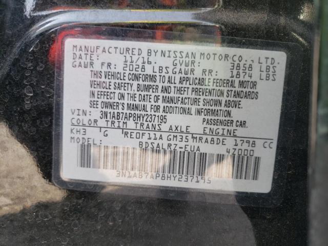 2017 NISSAN SENTRA S/S 3N1AB7AP8HY237195