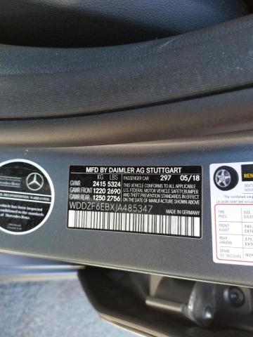 2018 MERCEDES-BENZ E 43 4MATI WDDZF6EBXJA485347