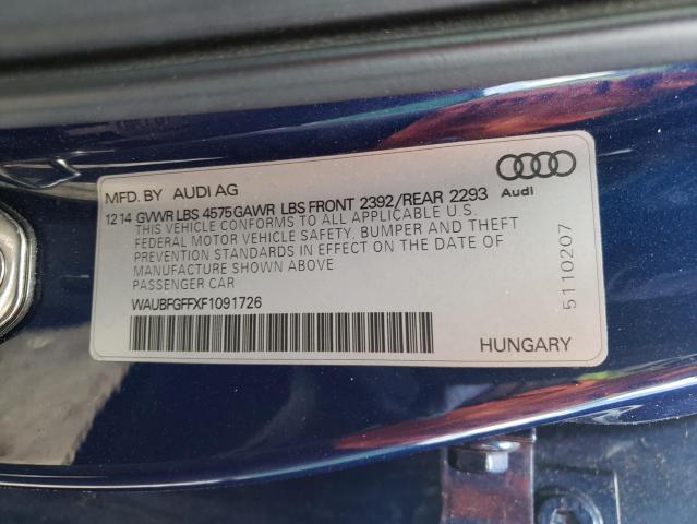 2015 AUDI A3 2.0 WAUBFGFFXF1091726