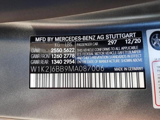 2021 MERCEDES-BENZ CLS AMG 53 W1K2J6BB9MA087006