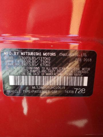 2018 MITSUBISHI MIRAGE ML32A4HJ5JH010619