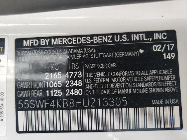 55SWF4KB8HU213305 Mercedes-Benz C 300 4Mat 2017. Фото: 9