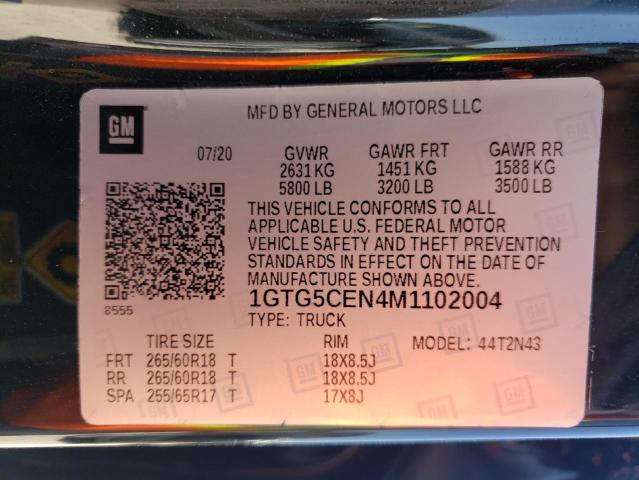 2021 GMC CANYON ELE 1GTG5CEN4M1102004