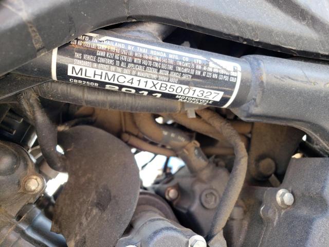 2011 HONDA CBR250 R MLHMC411XB5001327
