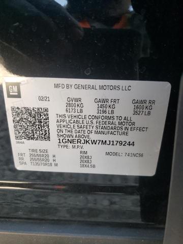 2021 CHEVROLET TRAVERSE R 1GNERJKW7MJ179244