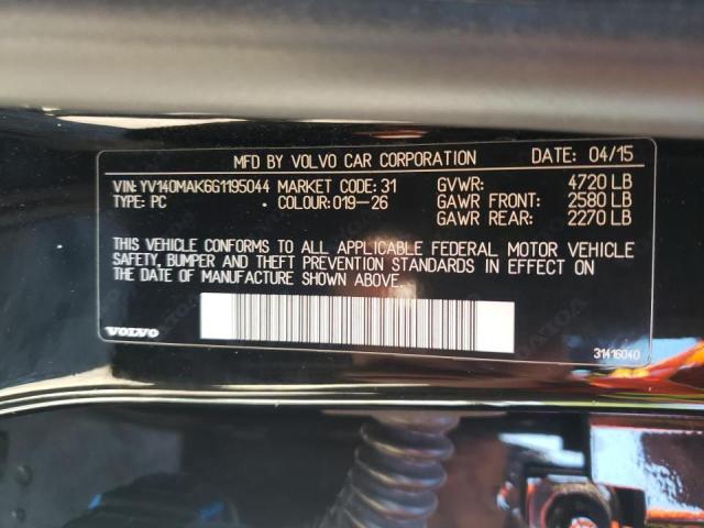 2016 VOLVO S80 PREMIE YV140MAK6G1195044