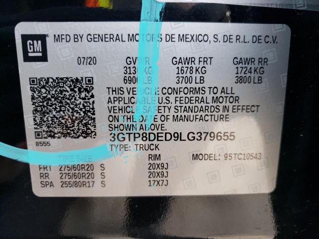 3GTP8DED9LG379655 Gmc Sierra C15 2020. Фото: 9