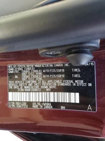 2015 LEXUS RX 450H 2T2BC1BA8FC008613