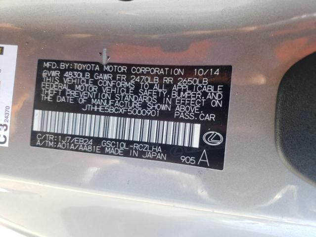 2015 LEXUS RC 350 JTHHE5BCXF5000901