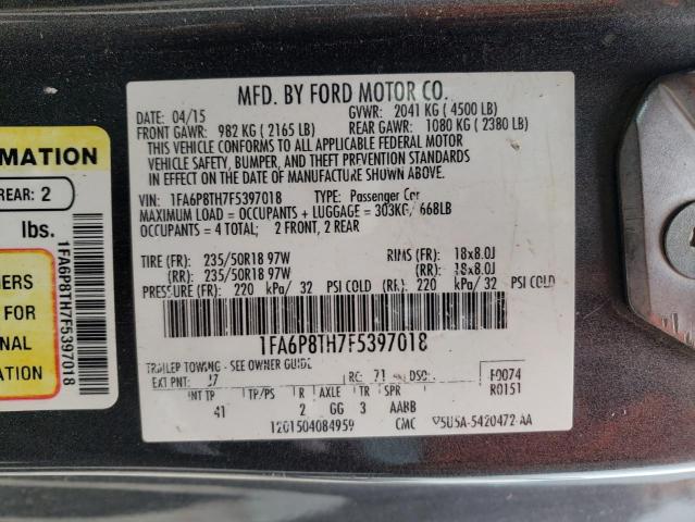 2015 FORD MUSTANG 1FA6P8TH7F5397018