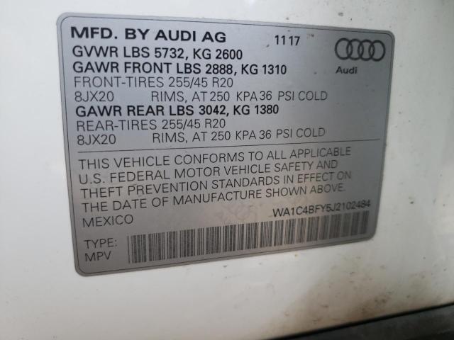 2018 AUDI SQ5 PRESTI WA1C4BFY5J2102484