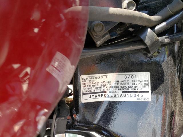 2001 YAMAHA XV1600 AL JYAVP02E61A015345