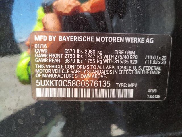 2016 BMW X5 XDR40E 5UXKT0C58G0S76135