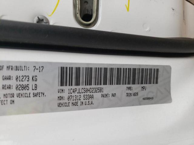 2017 JEEP CHEROKEE 1C4PJLCS0HD232581