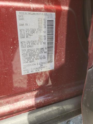 2022 NISSAN MURANO SL 5N1AZ2CJ3NC112402