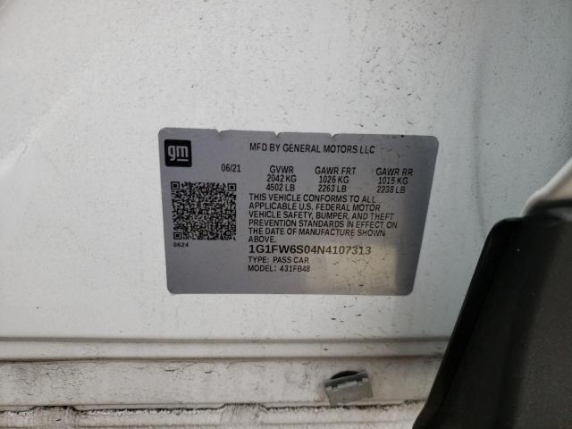 2022 CHEVROLET BOLT EV 1L 1G1FW6S04N4107313