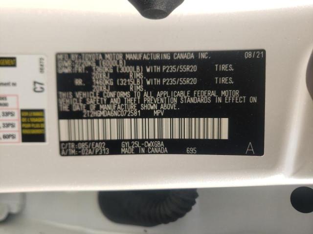 2022 LEXUS RX 450H 2T2HGMDA6NC072581