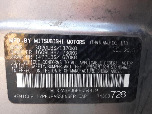 2015 MITSUBISHI MIRAGE DE ML32A3HJ6FH054419